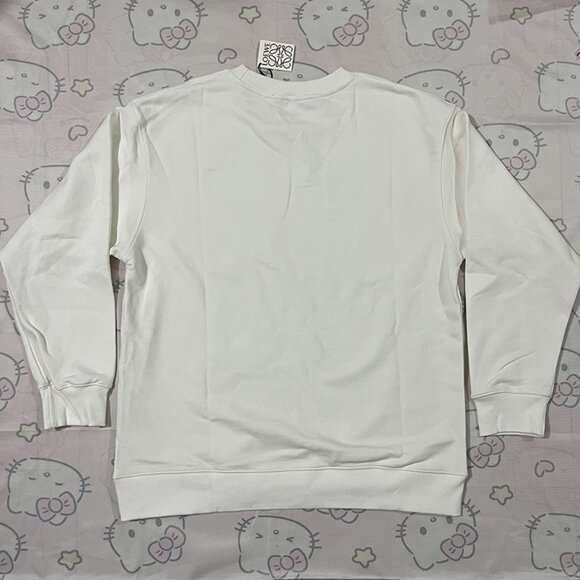 Loewe White Sweatshirt With Colorful Logo Print - Picture 7 of 7